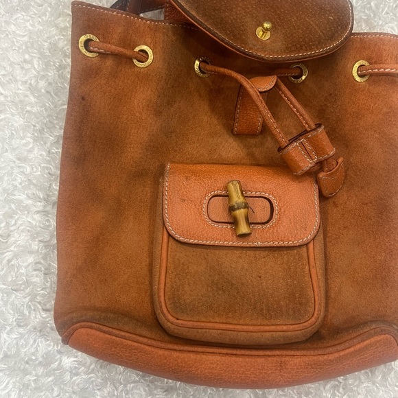 Gucci Vintage Bamboo Suede Mini Backpack - Picture 13 of 14